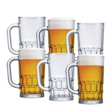 Imagem de Kit Caneca de Vidro Tivoli, Chopp 6pcs,360ml- Ruvolo