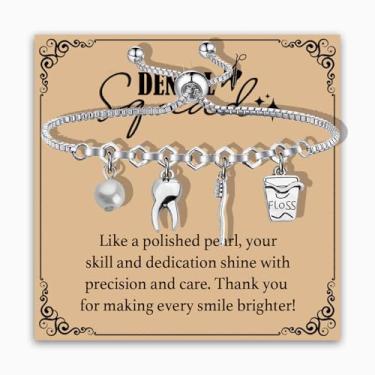 Imagem de MAOFAED Presente de esquadrão dentário, pulseira de dentista para mulheres, presente de higiene dental, presente de agradecimento ao dentista (esquadrão dental)