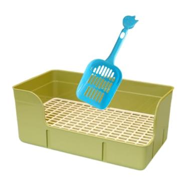 Imagem de KiBcsLic Areia de para gaiola, caixa de banheiro de canto, ratos, anti-respingos, furão, porquinho-da-índia, bandeja para penico, mictório, Verde