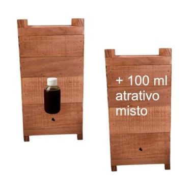 Imagem de Kit 2 Caixas Para Criação de Abelha Jataí, Iraí Sem Ferrão, Mirim 2 Melgueiras