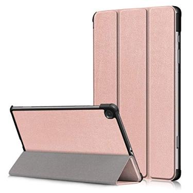 Imagem de Capa Gylint para Samsung Galaxy Tab S6 Lite, capa inteligente com suporte triplo fino e leve com função hibernar/despertar automática para Samsung Galaxy Tab S6 Lite 10,4 polegadas SM-P610 (Wi-Fi); SM-P615 (LTE) ouro rosa
