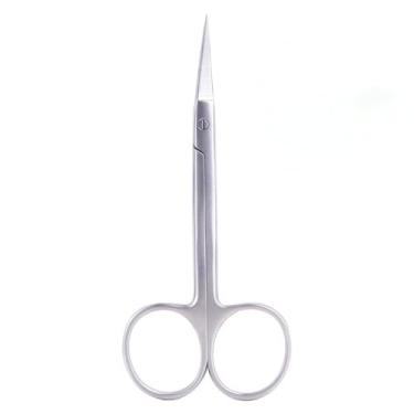 Imagem de Tesoura de manicure, tesoura de cutícula, tesoura de pedicure, cotovelo de aço inoxidável, cutícula, cutícula, cutícula, unha, prata, BH01