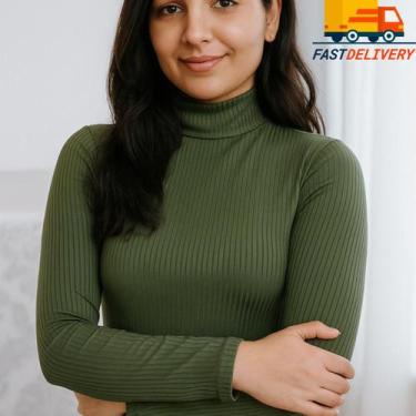 Imagem de Blusa Canelada Manga Longa Básica Premium Gola Alta Até GG UNISSEX - L