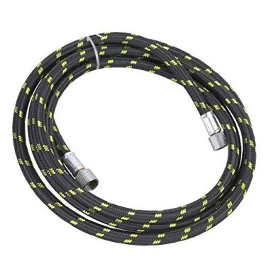 Imagem de Zerodis Tubo de Ar de Mangueira Trançada de Borracha para Aerógrafo e Mini Compressor de Ar, Tubo Preto de 1/8x1,8m para Artistas de Caneta Com Spray