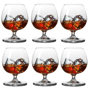 Imagem de ninesung Copos para beber Brandy Bourbon Whiskey Cognac Scotch, excelente copo de cristal sem chumbo para coquetel, pode ser lavado na lava-louças, 326 g (conjunto de 6)