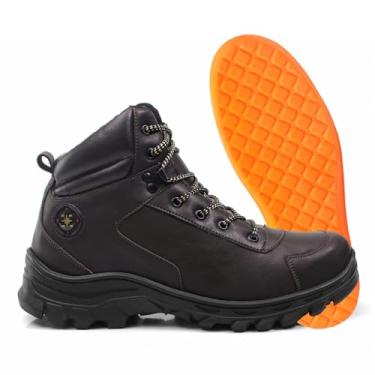 Imagem de Kit Bota Masculina Adventure Com Palmilha Gel Resistente Trilha Tracking Confortavel Solado Antiderrapante (Café, BR, Adulto, Numérico, 44)