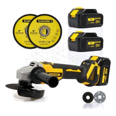 Imagem de Lixadeira Esmerilhadeira Sem fio 2xbat 3.0ah 125mm 21v Recarregável BO