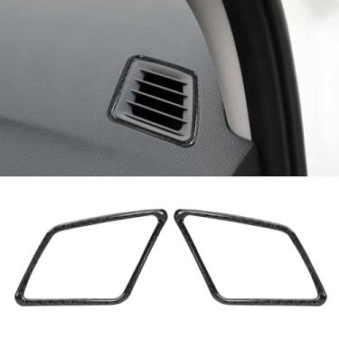 Imagem de WINKA Interior de fibra de carbono compatível com painel de saída de ar do painel Nissan Sentra para painel de fibra de carbono 2016-2021 capa de moldura AC acabamento superior decoração de capa de ar