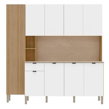 Imagem de Cozinha Compacta 9 Portas 1 Gaveta 201 Cm Pulse Freijo