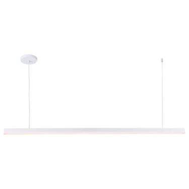 Imagem de Luminária Pendente Perfil de Alumínio 36W 1,2m Office Linear Ajustável Bivolt (Branco - Luz Branca Quente Amarela 3000K)