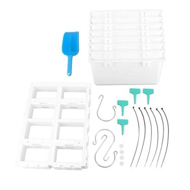 Imagem de Canteiros de flores levantadas na parede de parede vertical para a varanda Gardening Gardening feita de PP Abs Ambiental Friendly Materiais Projeto de Economia de Espaço (Branco)