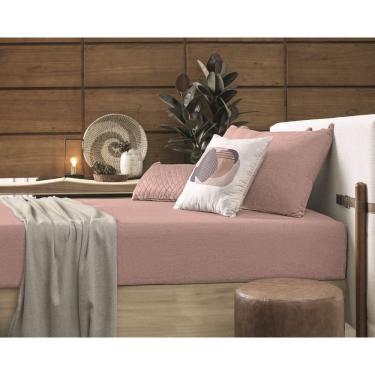Imagem de Lençol De Pelinho Com Elástico Plush Inove Casal 138x188x30cm - Rosa Tule