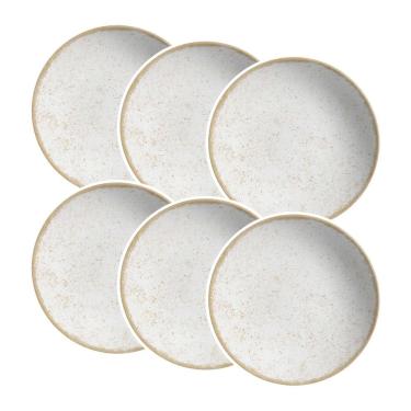 Imagem de Conjunto de 6 Pratos Fundo de Cerâmica Coup Organic 25cm - Alleanza
