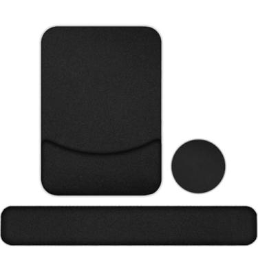 Imagem de LATEEFAH Mouse pad com descanso de pulso, mouse pad ergonômico 3 em 1 e teclado descanso de pulso gel mousepad com suporte de pulso, alívio da dor no pulso e fácil digitação pad para casa, escritório