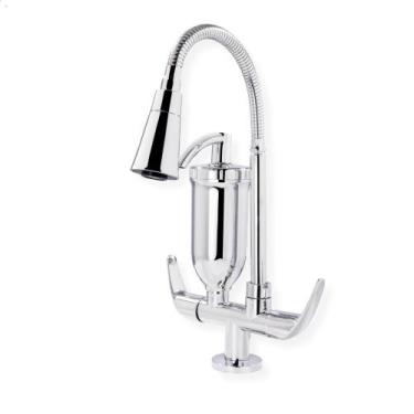 Imagem de Torneira Filtro Para Cozinha de Bancada Cone 2 Jato Cromada - Soft Ino