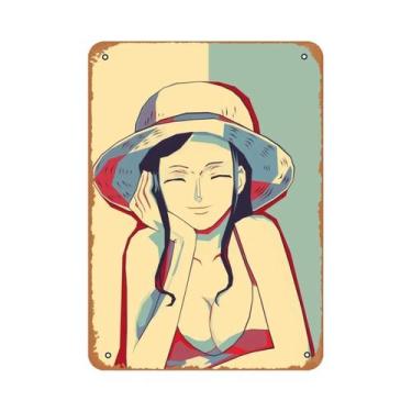 Imagem de Anime Menina Biquíni Metal Poster Sexy Arte Da Parede Decoração Para C