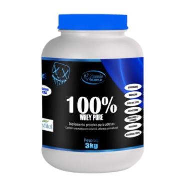 Imagem de Whey Protein 100% 3kg 32g De Proteína Sem Soja Body Muscle Sabor Chocolate