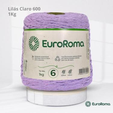 Imagem de Barbante Nº 6 da EuroRoma com 1Kg, 600 | LILÁS CLARO