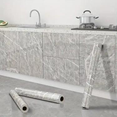 Imagem de Kit 3 Papel Adesivo Envelopamento Móveis Marmore 5mX40cm Top