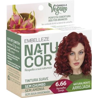 Imagem de Embelleze Tinta De Cabelo Natucor Individual Vermelho Cereja 6.66 Arrojada