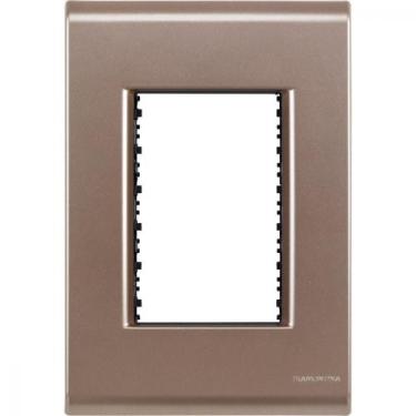 Imagem de Placa 3 Postos 4x2 Tramontina Liz Ouro Velho