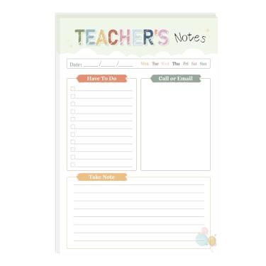 Imagem de KMQOY Teacher Notepad - To Do List NotePad | Teacher Appreciation Gift, Stationery Must-Have Supplies for Preschool, Elementary, Middle School
