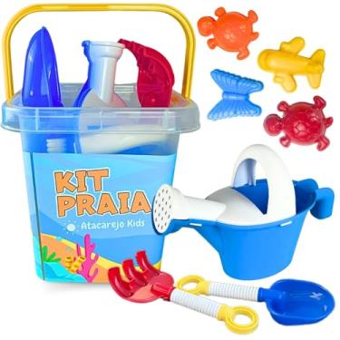 Imagem de Kit Baldinho de Praia com Regador Acessórios Brinquedo Infantil Completo