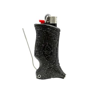 Imagem de Toker Poker - Estojo de isqueiro Bic Multi Tool, Sparkles Collection - Ferramenta com tudo incluído para acampamento e outros (preto)