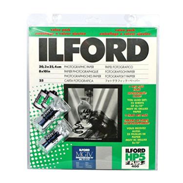 Imagem de Ilford MGD.1 B&W Paper Pearl 25 folhas Pacote econômico com 2 rolos de filme HP5