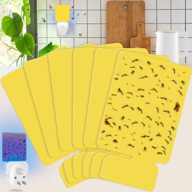 Imagem de Pestvanish Kit de refil de armadilha de insetos voadores – 6 peças de cartões de cola amarela para armadilha para moscas internas, não tóxico e forte aderência, matador de mosquitos, ideal para moscas