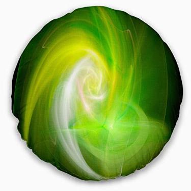 Imagem de Design verde ilustração fractal abstrata sala de estar, sofá, almofada de alta qualidade + capa de almofada impressa em ambos os lados 40 cm