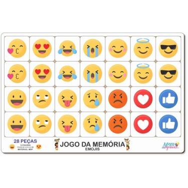 Imagem de Brinquedo educativo tabuleiro jogo da memória smiles mdf - mega impres