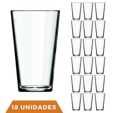 Imagem de Jogo 18 Copos Cairo 350ml Agua Vidro Transparente Suco Nadir - NADIR F