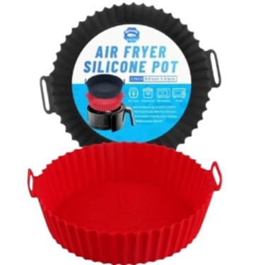 Imagem de Kit 3 Formas de Silicone Redondas para Airfryer e Forno – Antiaderentes, Reutilizáveis, Resistentes até 230 °C – Compatíveis com Air Fryer, Forno e Micro-ondas – Cores Sortidas