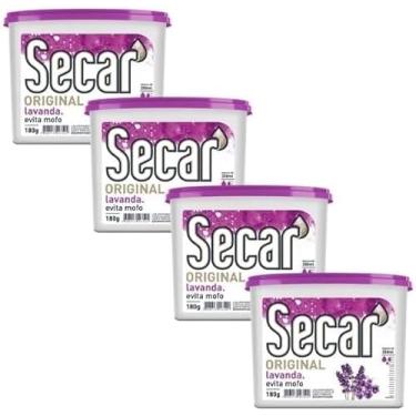 Imagem de Kit 4 Unid Secar Desumidificador Anti Mofo 180g Lavanda