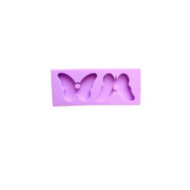 Imagem de R51 Molde de silicone borboleta chaveiro pingente resina - confeitaria