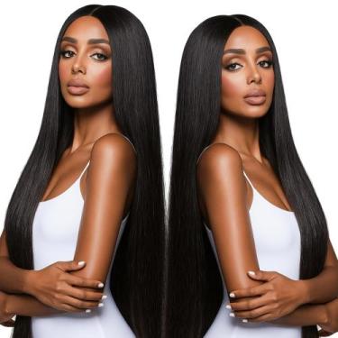 Imagem de Wig Orgânica Lisa Preta Super Natural Sem Franja - Maya Hair