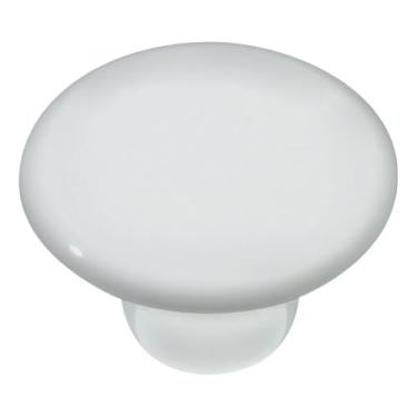 Imagem de Italy Line - Puxador Cerâmica IL-7038 CR - 32mm - Branco/Cromado - p/móveis, armários e gavetas