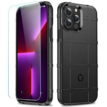 Imagem de LABILUS Capa para iPhone 13 Pro Max, capa protetora tática robusta de TPU à prova de quedas de 2,4 m compatível com iPhone 13 Pro Max (6,7 polegadas) - preto escuro