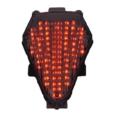 Imagem de TOPZONE PARTS Lanterna traseira de freio para motocicleta com luzes de seta integradas para Yamaha 2008-2016 R6