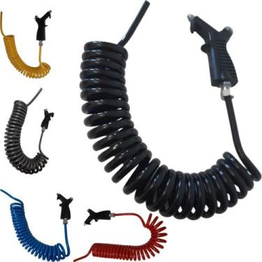 Imagem de Mangueira de ar com Bico espiral para limpeza de cabines caminhão, máq