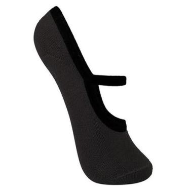 Imagem de Meia Sapatilha Pilates e yoga antiderrapante trifil, Preto, 35/38