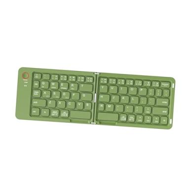 Imagem de Generic Teclado dobrável profissional com 68 teclas, compacto e recarregável, teclado de computador para smartphone e PC, Verde