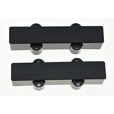 Imagem de Dopro 2 capas de captador de baixo fechadas seladas pretas para pescoço/ponte para 4 cordas Jazz J Bass