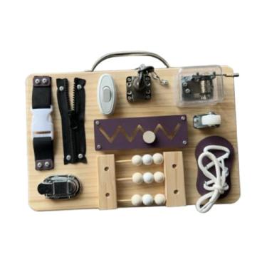 Imagem de menolana Brinquedo de viagem para crianças, placa de atividades educativas para crianças em idade pré-escolar, brinquedos inquietos para meninos e meninas, Style a