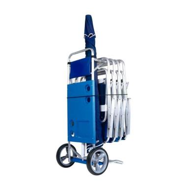 Imagem de Carrinho de Praia Mesa Cadeiras Guarda-Sol 15 kg Mor