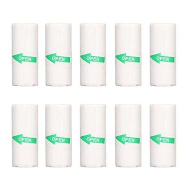 Imagem de Papel de impressora térmica Pssopp 57x25mm autoadesivo 10 rolos