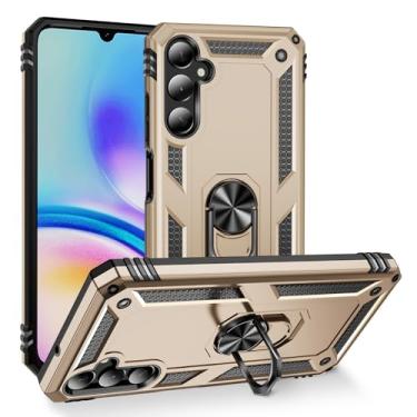 Imagem de SORAKA Capa para Samsung Galaxy A05s com suporte de anel capa protetora para Samsung Galaxy A05s capa traseira de policarbonato rígido com placa de metal para celular magnético suporte de carro