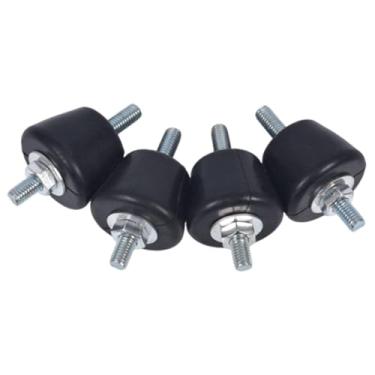 Imagem de IEUDNS 4 peças de borracha para pés de compressor de ar condicionado, isolador de vibração universal para ar condicionado, almofadas antivibração para