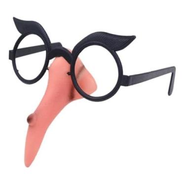 Imagem de UGPLM Nariz de bruxa preso a óculos, novidade decorativa, presentes para fantasias de Halloween, acessórios para festivais de máscaras